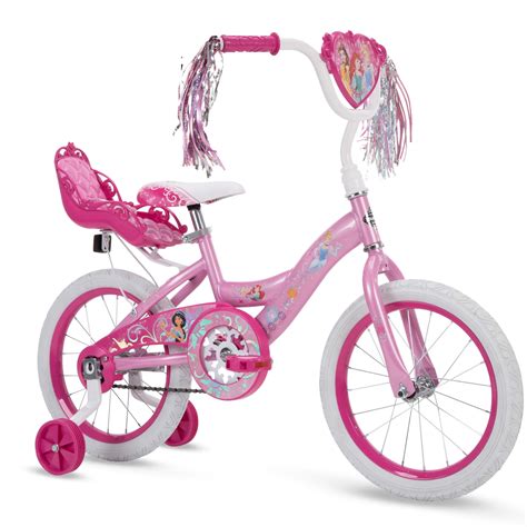 Disney Princess Girls‘ 16” Sidewalk Bike with Training-Wheels by Huffy ...