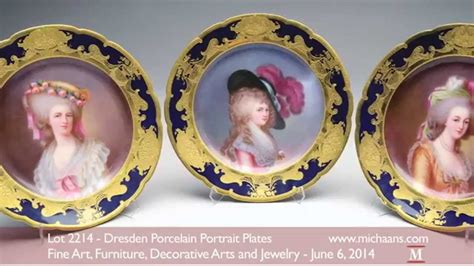 Dresden Porcelain Portrait Plates - YouTube