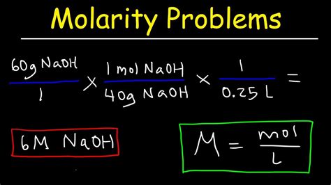 Molarity Practice Problems - YouTube