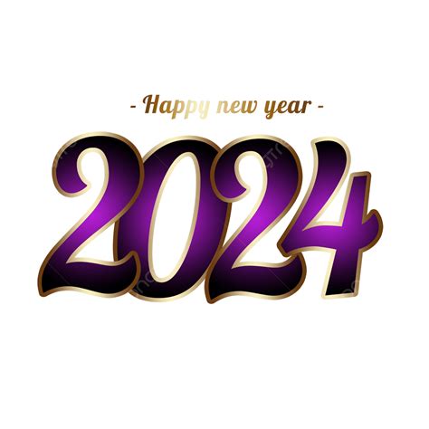 2024 PNG Transparent, 2024 Purple Fantasy Creative Font, Purple 2024 ...