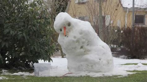 Melting Snowman in Time Lapse - Schmelzender Schneemann in Zeitraffer ...