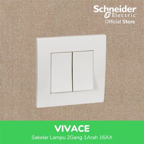 Jual Saklar Ganda Schneider Vivace / Saklar 2 Gang Vivace Schneider ...