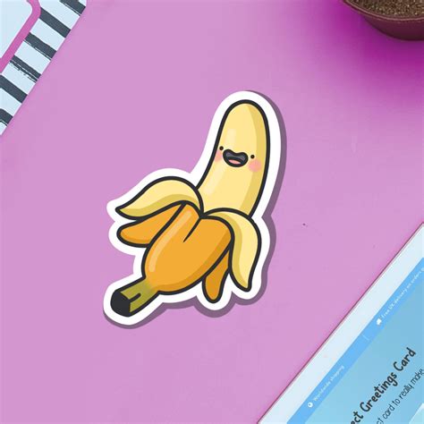 Cute Banana Vinyl Sticker | Cute Vinyl Stickers | Banana sticker, Vinyl ...