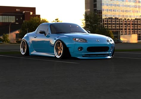 Mazda MX-5 Miata (NC) Widebody kit design. :: Behance