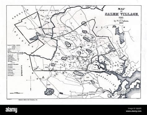 Salem village map hi-res stock photography and images - Alamy