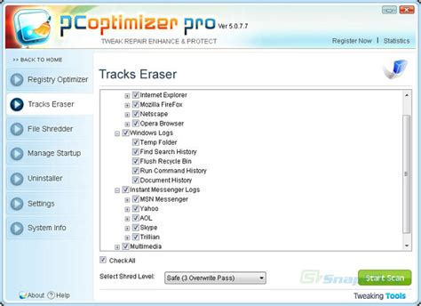 PC Optimizer Pro screenshot and download at SnapFiles.com