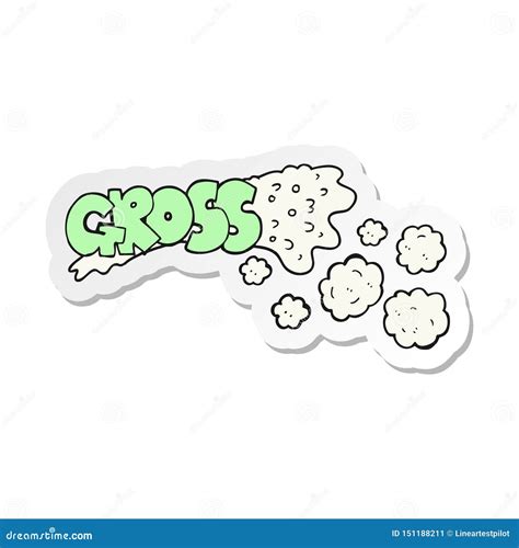 A Creative Sticker of a Gross Cartoon Stock Vector - Illustration of ...