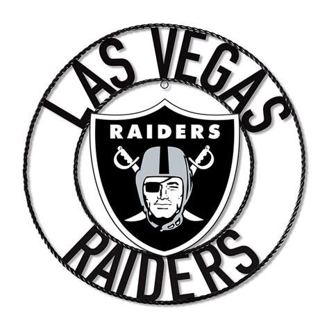 IMPERIAL Las Vegas Raiders Team Logo 24 in. Wrought Iron Decorative ...