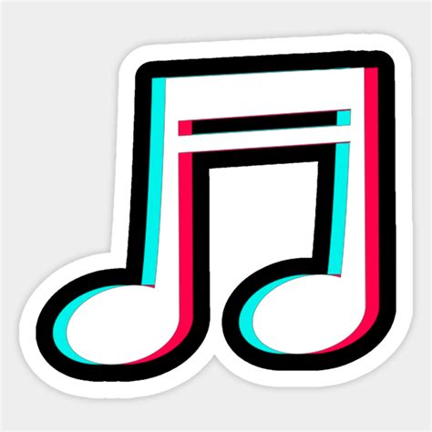 TikTok Music White - Tik Tok Music - Sticker | TeePublic