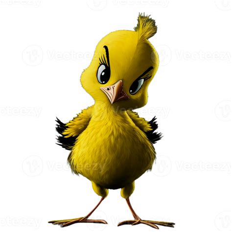 Yellow bird with Attitude 17228895 PNG