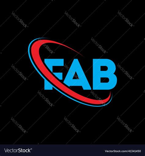 Fab logo letter design Royalty Free Vector Image