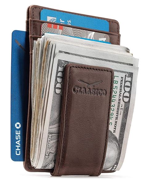 Claasico - Money Clip Leather Wallet For Men Slim Front Pocket RFID ...