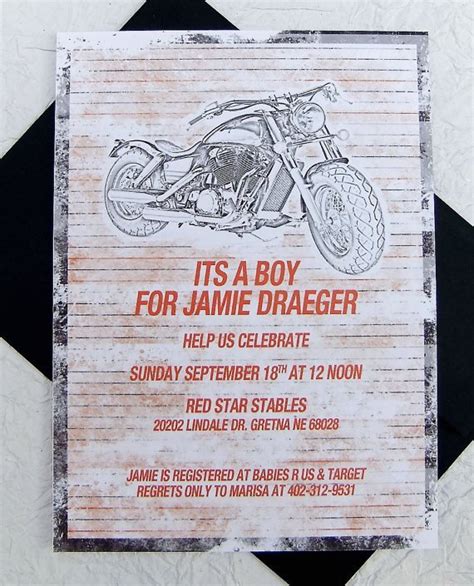 Harley-davidson Baby Shower Invitations - Invitation Design Blog