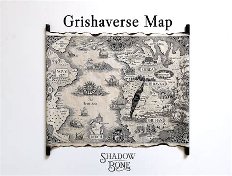 The Grishaverse Map Grisha Trilogy Map Scroll Shadow and | Etsy India