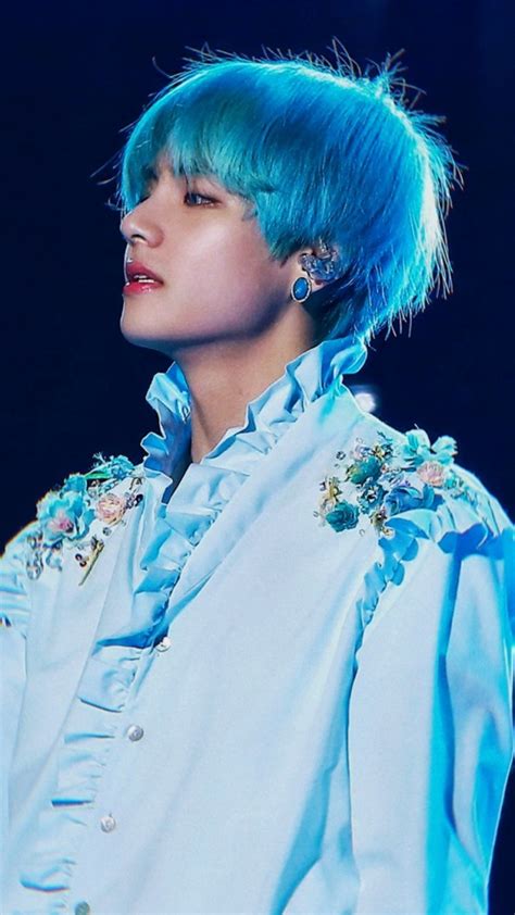 Blue Hair Bts V Taehyung - caizla