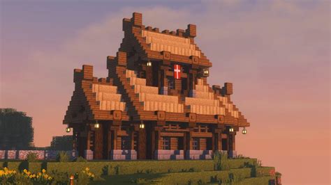 Viking / Nordic inspired house I build recently on a survival server ...