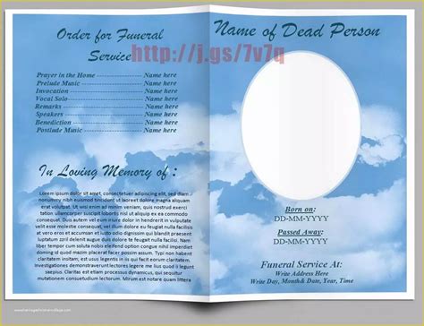 Free Obituary Program Template Download Of Pin On Funeral Program ...