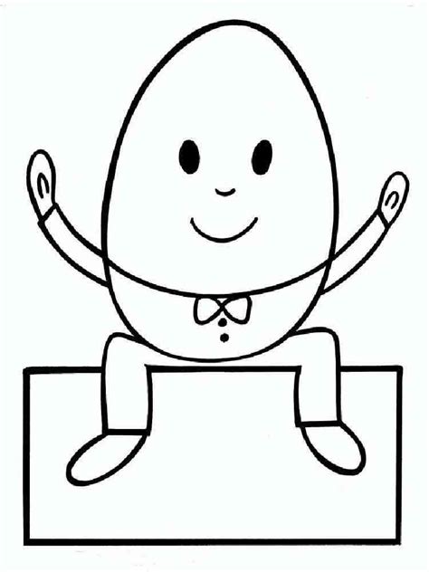 Humpty Dumpty coloring pages | Coloring pages for boys, Easy coloring ...