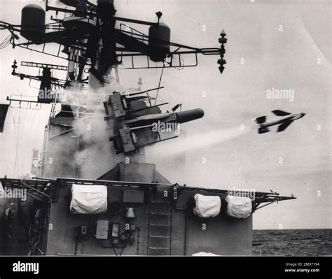 Short Seacat ship-to-air missile is launched from HMAS Yarra Stock ...