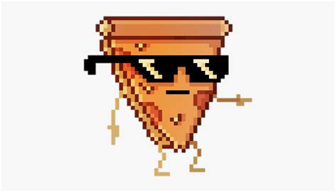 Minecraft Pixel Art Pizza, HD Png Download - kindpng