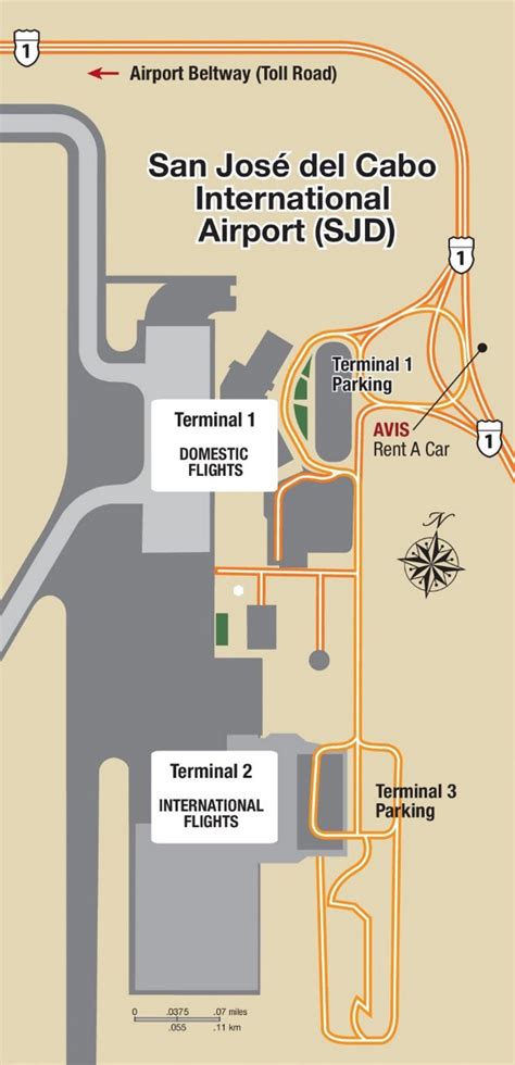 Los Cabos Airport Map | Tourist Map Of English