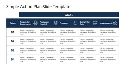 Simple Action Plan PowerPoint Template