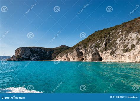 Cala Luna Beach from Seaside Stock Image - Image of coastline ...