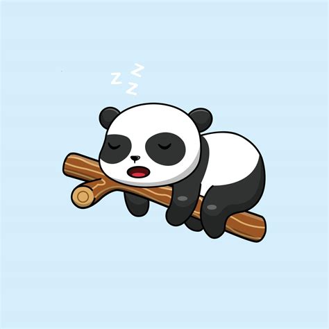 Cute Panda Sleeping In Tree 3282786 Vector Art at Vecteezy