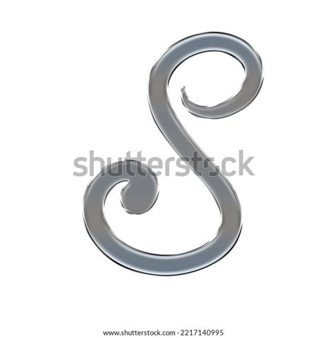 Silver Font Typography Stainless Silver Fonts Stock Illustration ...