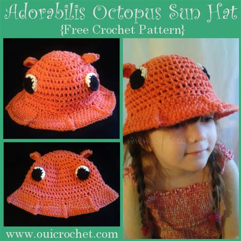 Adorabilis Octopus Toddler Sun Hat {Free Crochet Pattern} - Oui Crochet