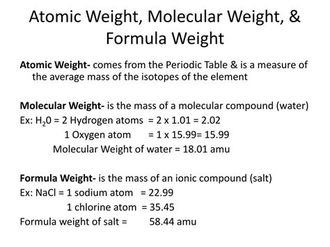 Table Salt Atomic Mass | Elcho Table