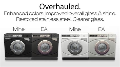 Mod The Sims - Schmapple Washer & Dryer Overhaul - 35 Colors!