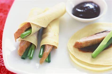 Peking duck pancakes