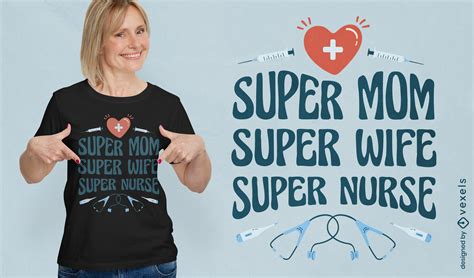 Super Nurse Quote T-shirt Design Vector Download