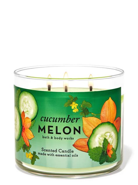 Bath & Body Works Cucumber Melon 3-Wick Candle | Cucumber melon ...