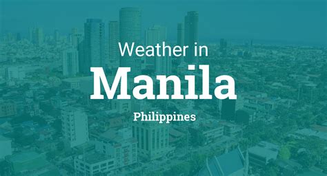 Weather for Manila, Philippines