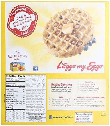 Eggo Waffles Nutrition Facts Label - Juleteagyd