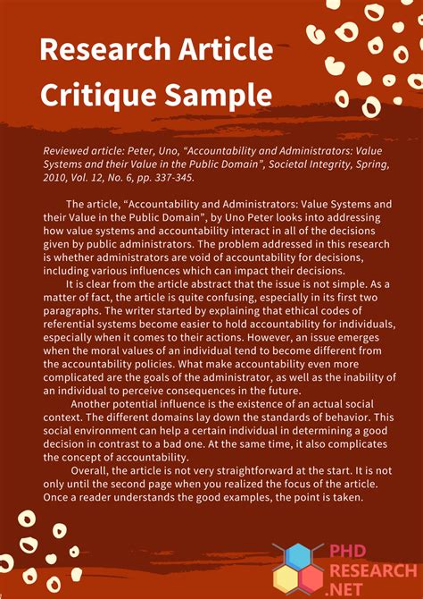 😊 Research article critique format. Quantitative Research Article ...