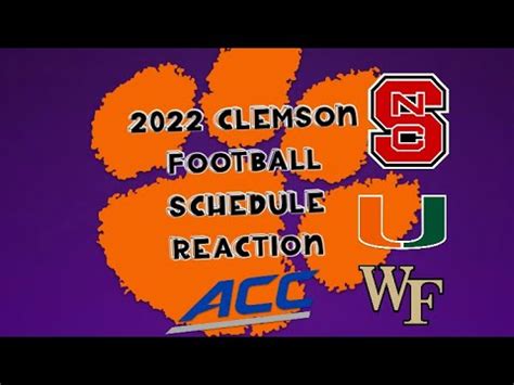 Clemson Football 2022 Schedule OFFICIALLY RELEASED! | Reaction And ...