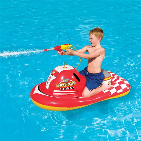 Splash & Play Wave Attack 55-in Inflatable Ride-On Pool Toy - Toys ...