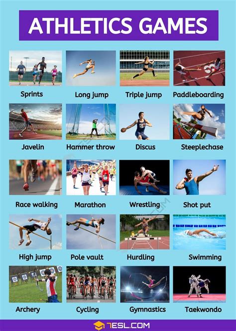 25 Athletics Games in English and Fun Facts about Them • 7ESL | What is ...