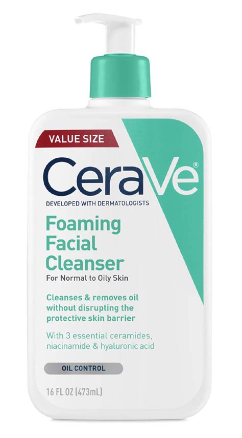 CeraVe Foaming Facial Cleanser | 16 Fl Oz | Daily Face Wash for Oily ...