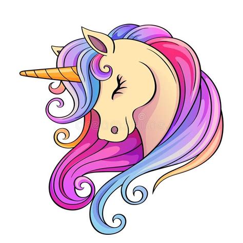 Cartoon Unicorn, Unicorn Head, Cute Unicorn, Rainbow Unicorn, Unicorn ...