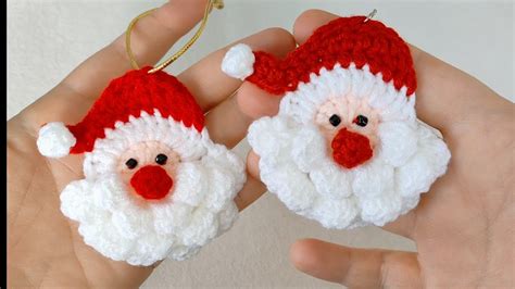 how to make crochet santa claus -- christmas decorations - - YouTube