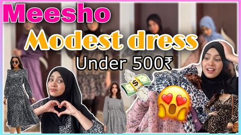 Meesho haul /meesho modest wears under 500 dresses (knee length dress ...