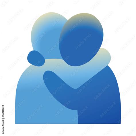 People Hugging vector flat emoji design. Isolated Two people hugging ...