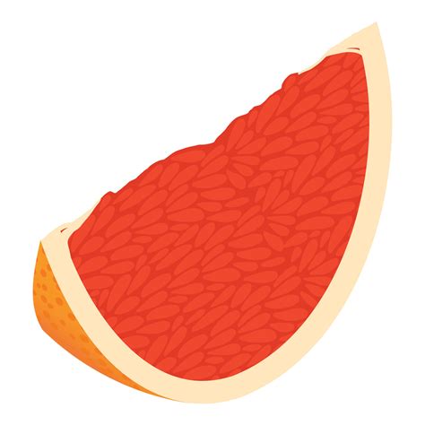 Piece grapefruit icon, isometric style 14251731 Vector Art at Vecteezy