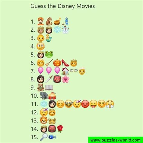 Guess the Disney Movies | Puzzles World