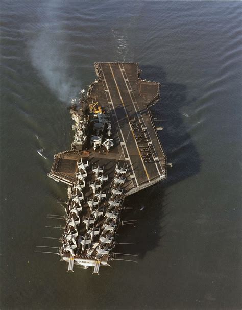 The U.S. Navy aircraft carrier USS Midway (CVA-41) underway. Midway ...