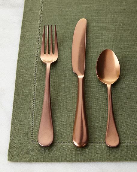 Simon Pearce Five-Piece "Rose Gold" Flatware Place Setting